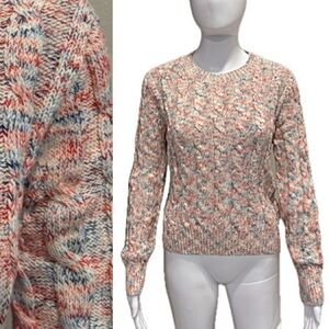 J. Crew Factory Fisherman Sweater Womens Size Small Chunky Cable Knit Crewneck